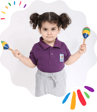 child holding baby tous